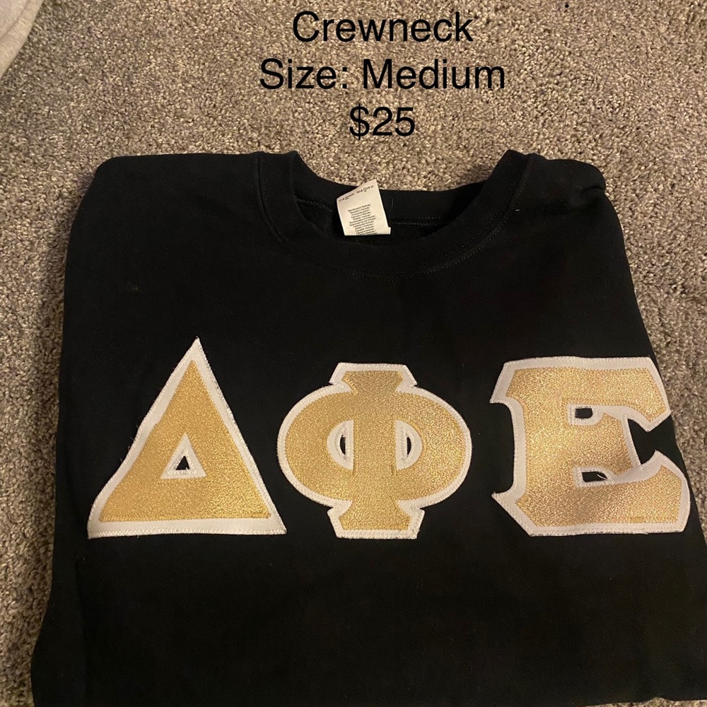 Delta Phi Epsilon Black & Gold Crewneck